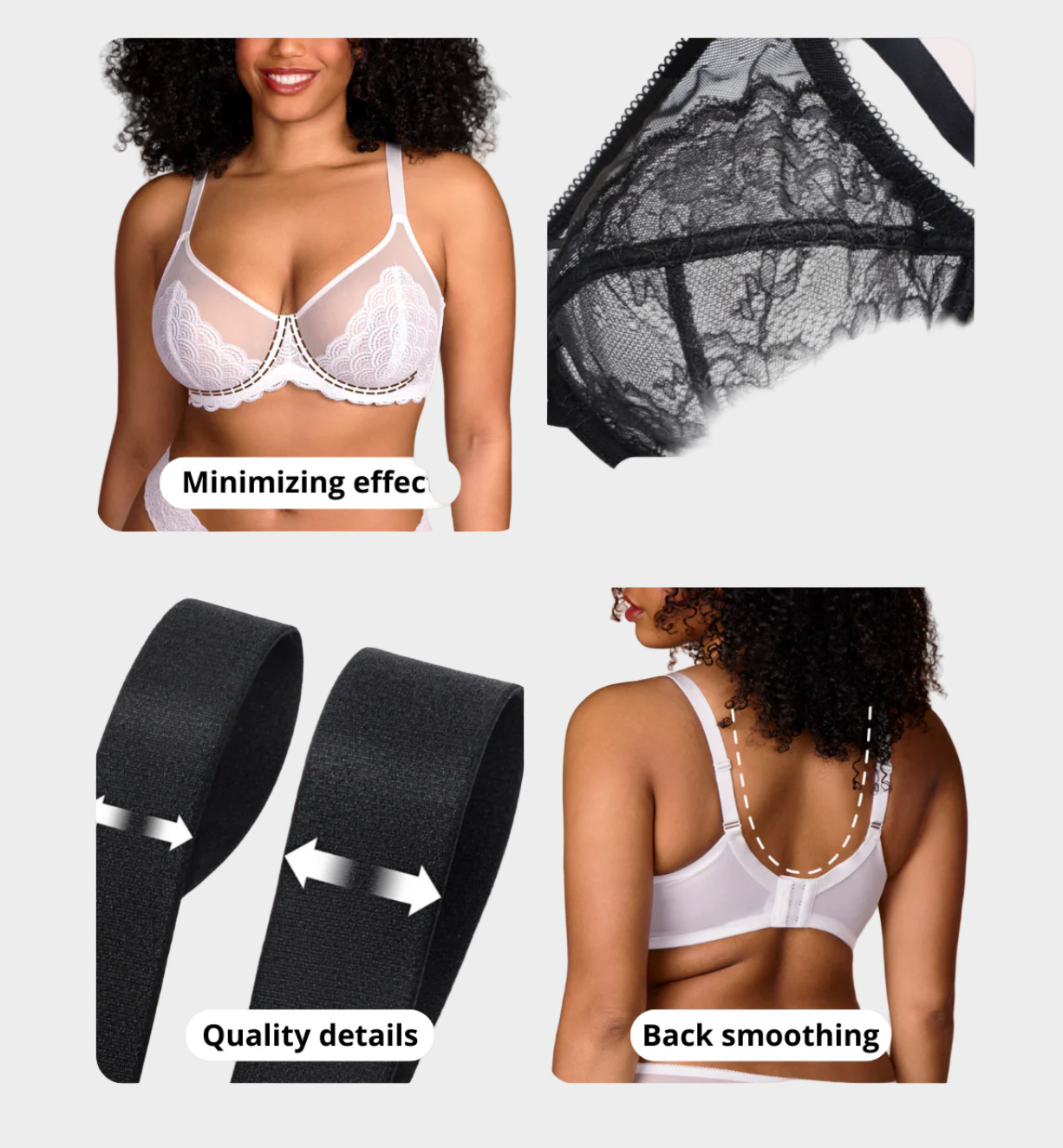 LACE MINIMIZER BRA